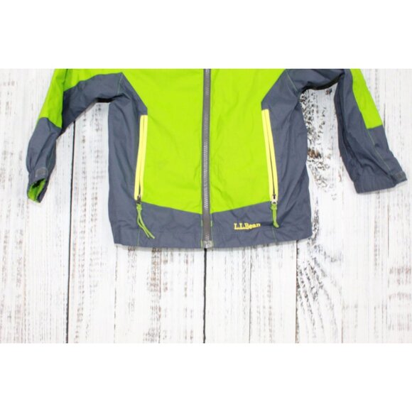 LL Bean Boys Green 3in1 Jacket Water Resistant Coat Green Shell Only Size S 4 - Picture 3 of 10